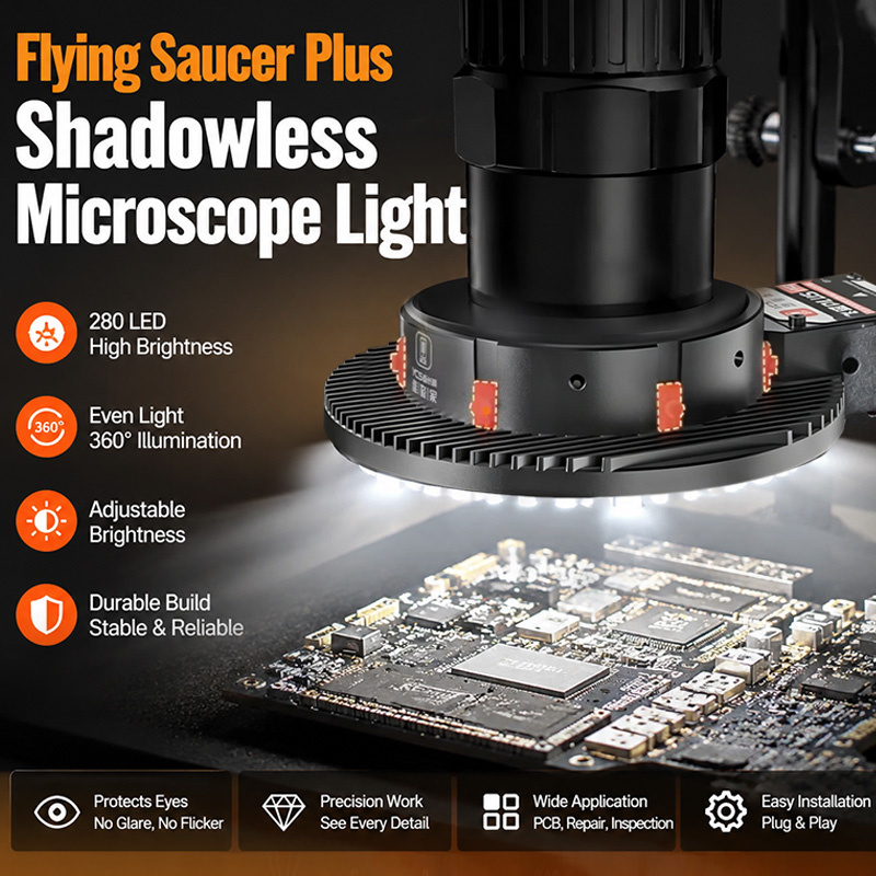 Electronics Repair Plus - YCS Flying Saucer Plus Shadowless Microscope