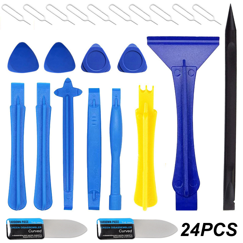 Electronics Repair Manual - 24PCS/Set Plastic Pry Bar Blade Curved