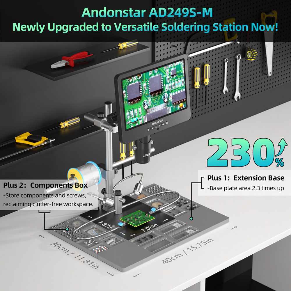 Andonstar AD249SM-Plus Trinocu - Electronics Repair Plus 评论和价格